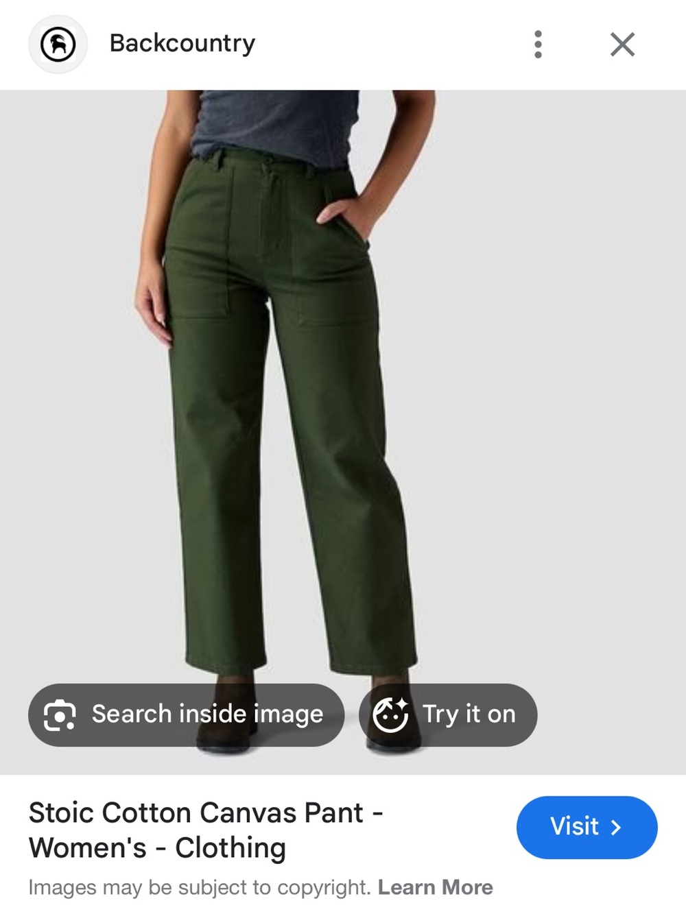 STOIC Women's Olive Green Cargo Pants — Relaxed Utility Style